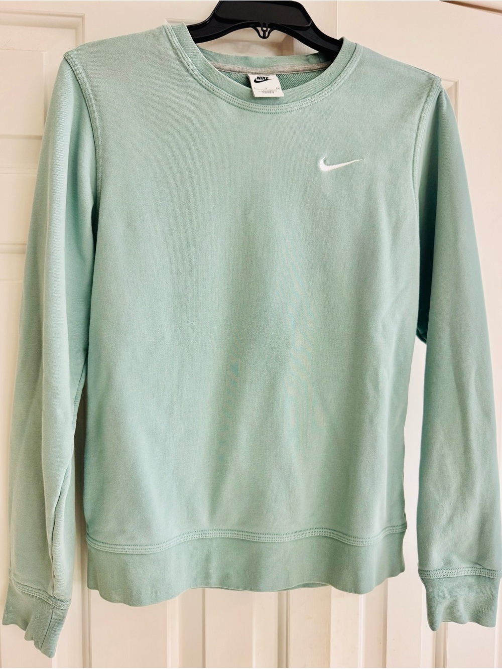 NIKE Light Mint Crewneck Sweatshirt with White Swoosh